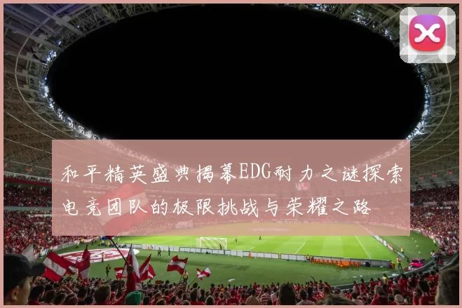 和平精英盛典揭幕EDG耐力之谜探索电竞团队的极限挑战与荣耀之路