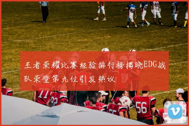 王者荣耀比赛经验排行榜揭晓EDG战队荣登第九位引发热议